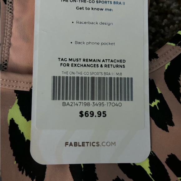 NWT Fabletics Sports Bra Medium - Picture 5 of 5
